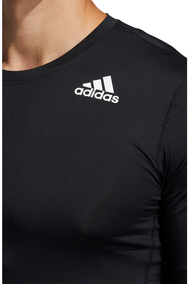 Techfit Long Sleeve Training T-Shirt, Alternate, color, BLACK