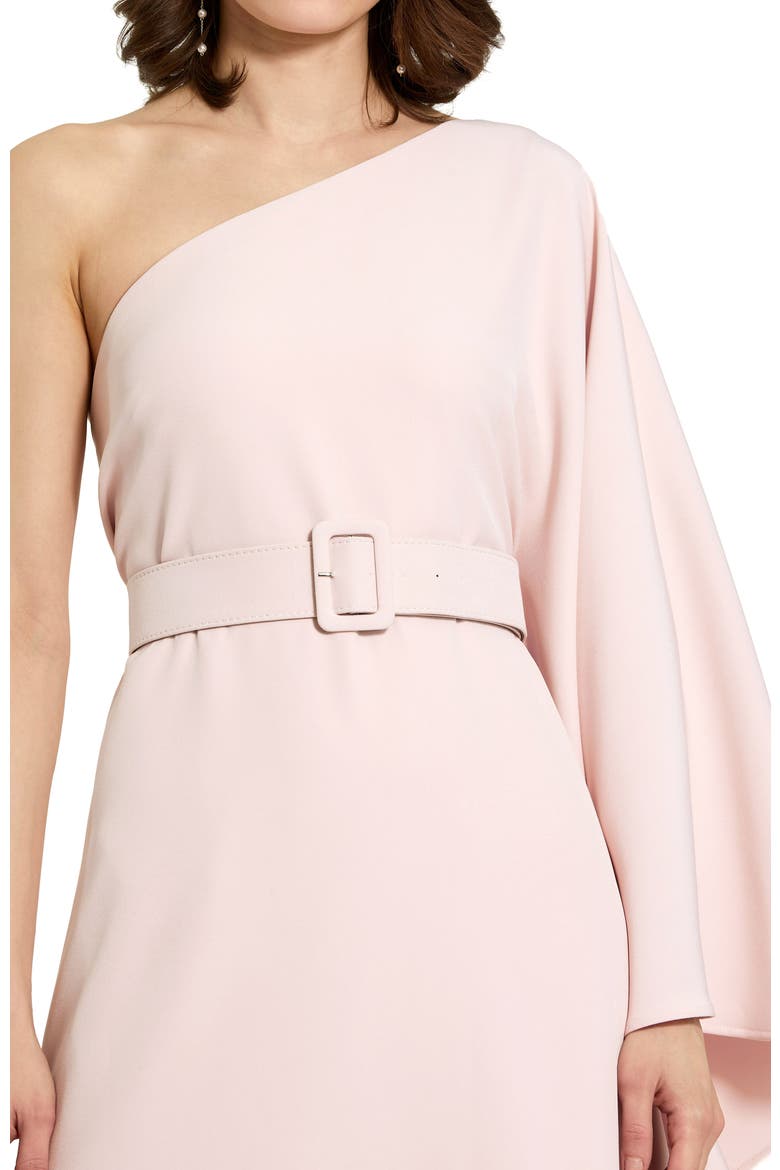 Crepe One Sleeve Belted Kaftan Dress, Alternate, color, Blush