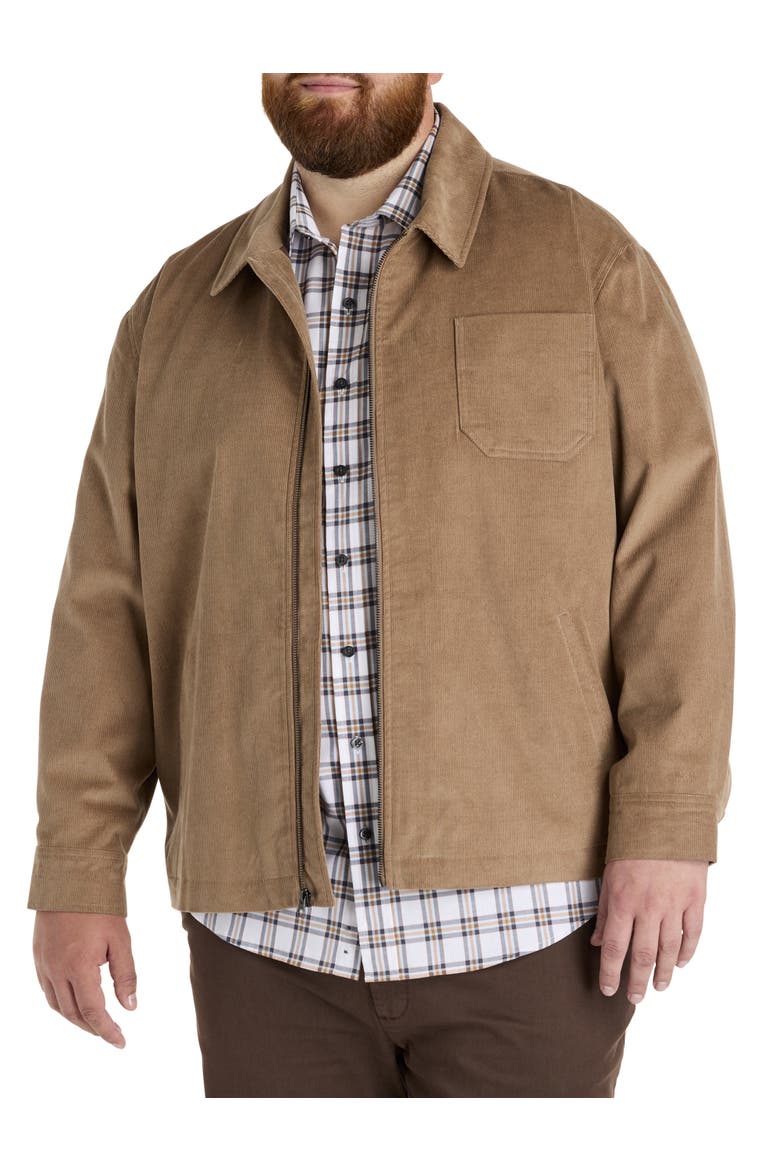 Big & Tall Corduroy Coat, Main, color, PORTABELLA