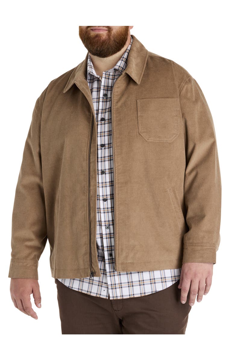 True Nation by DXL Big 
Tall Corduroy Coat, Main, color, Portabella