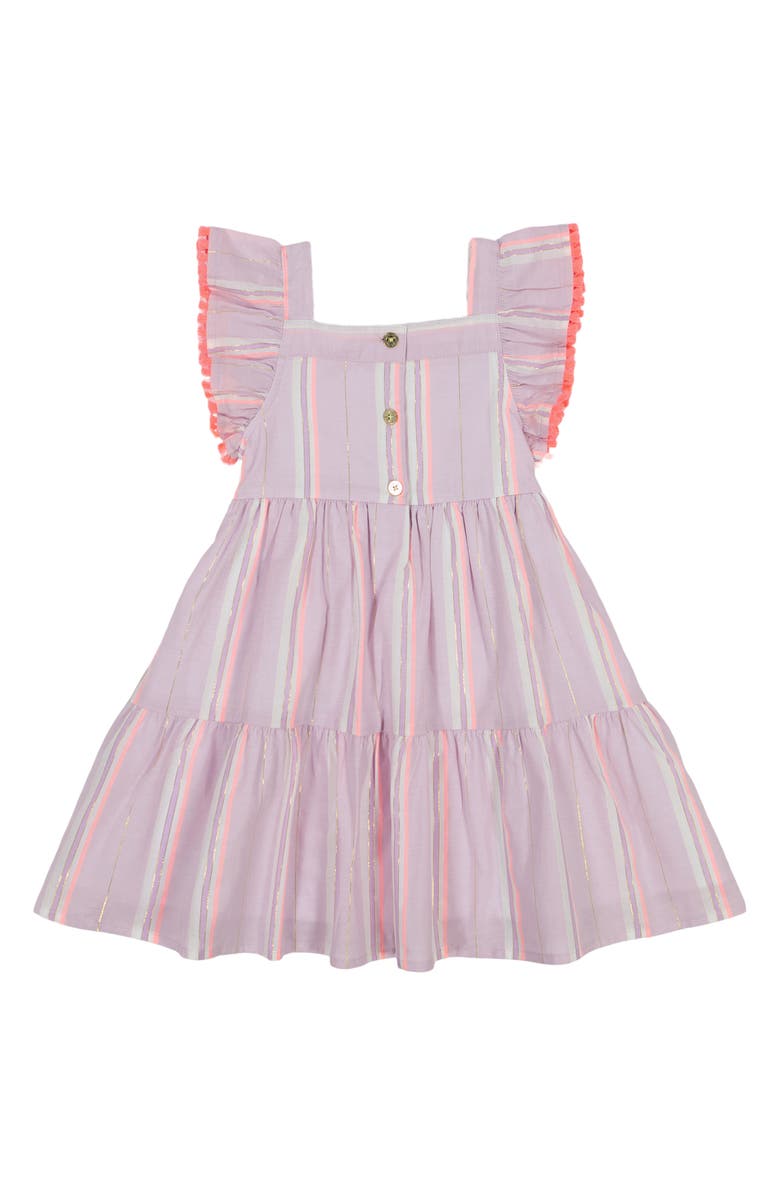 Juicy Couture Kids' Metallic Woven Flutter Sleeve Dress, Alternate, color,