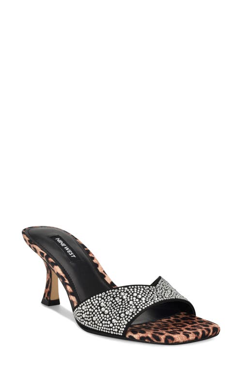 Nine West Women's Rokke Slip-on Tapered Heel Sandals In Black 003