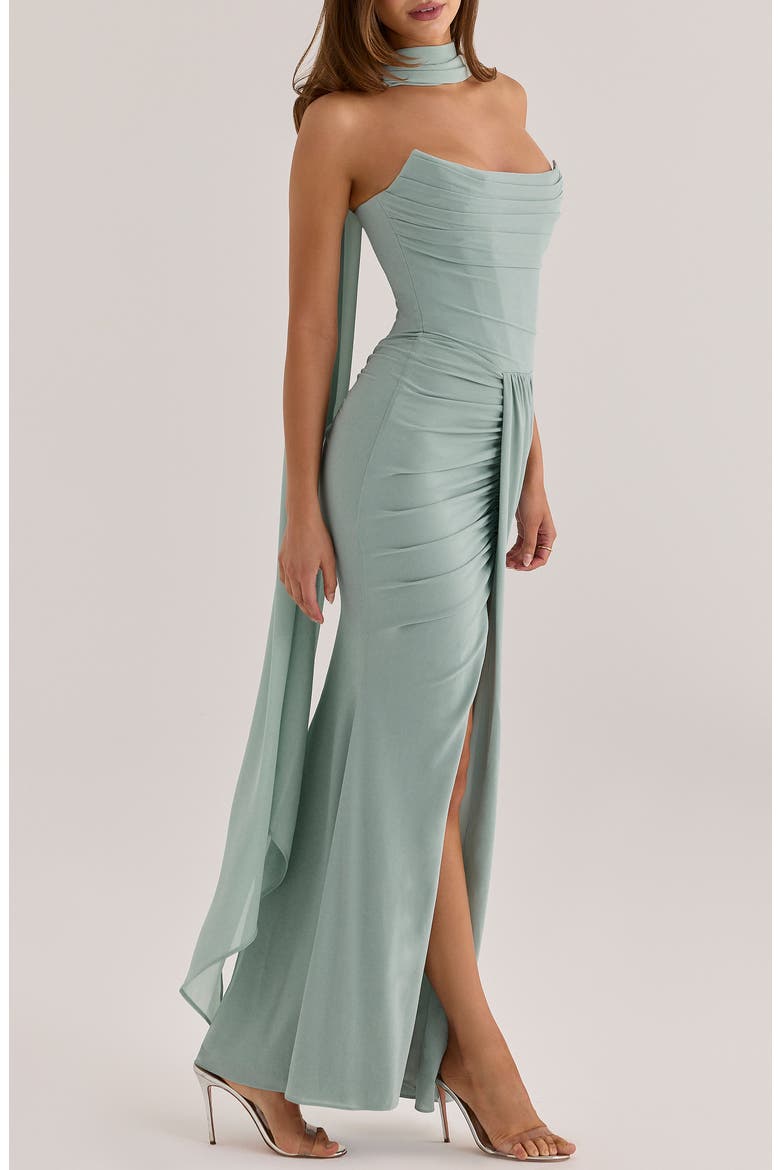 Portia Strapless Cocktail Dress, Alternate, color, JADE