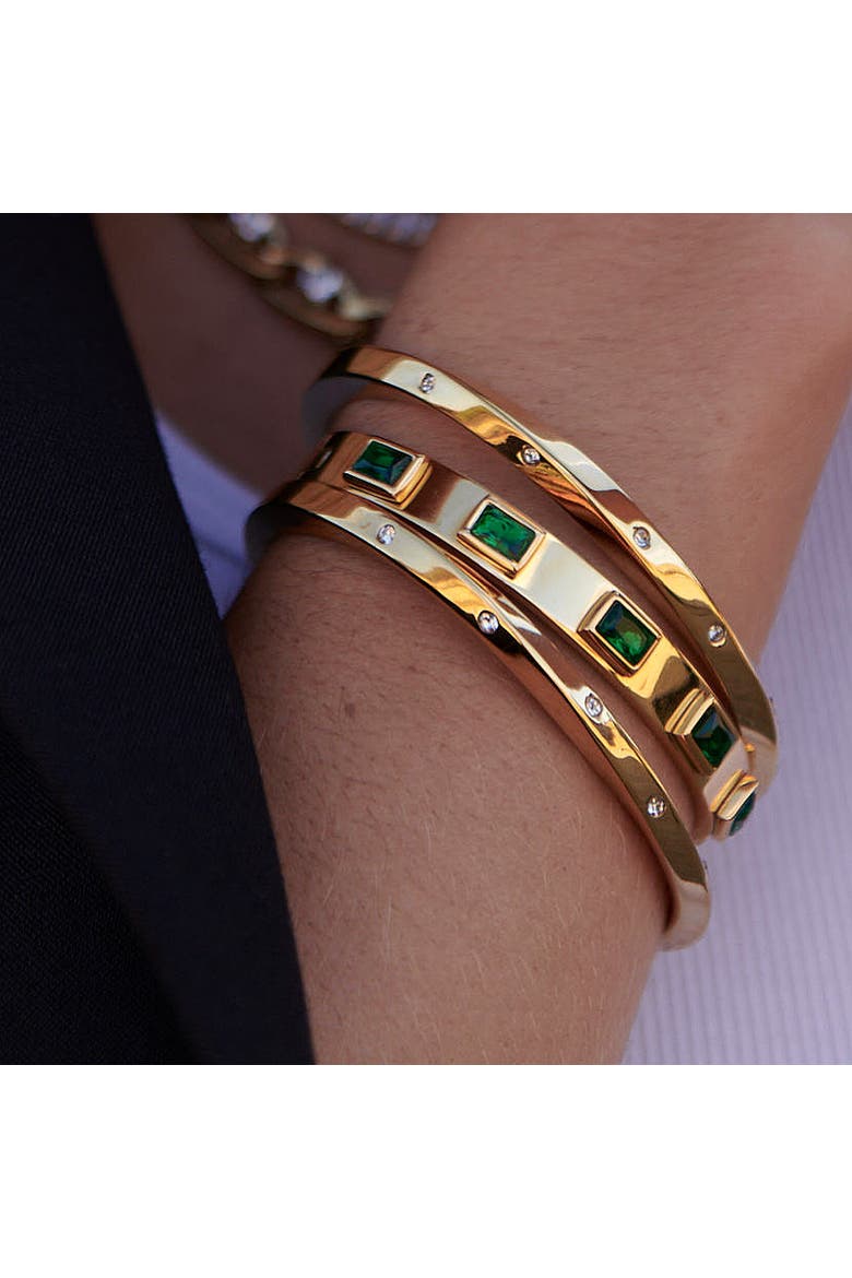 Geometric Bangle, Alternate, color, Gold