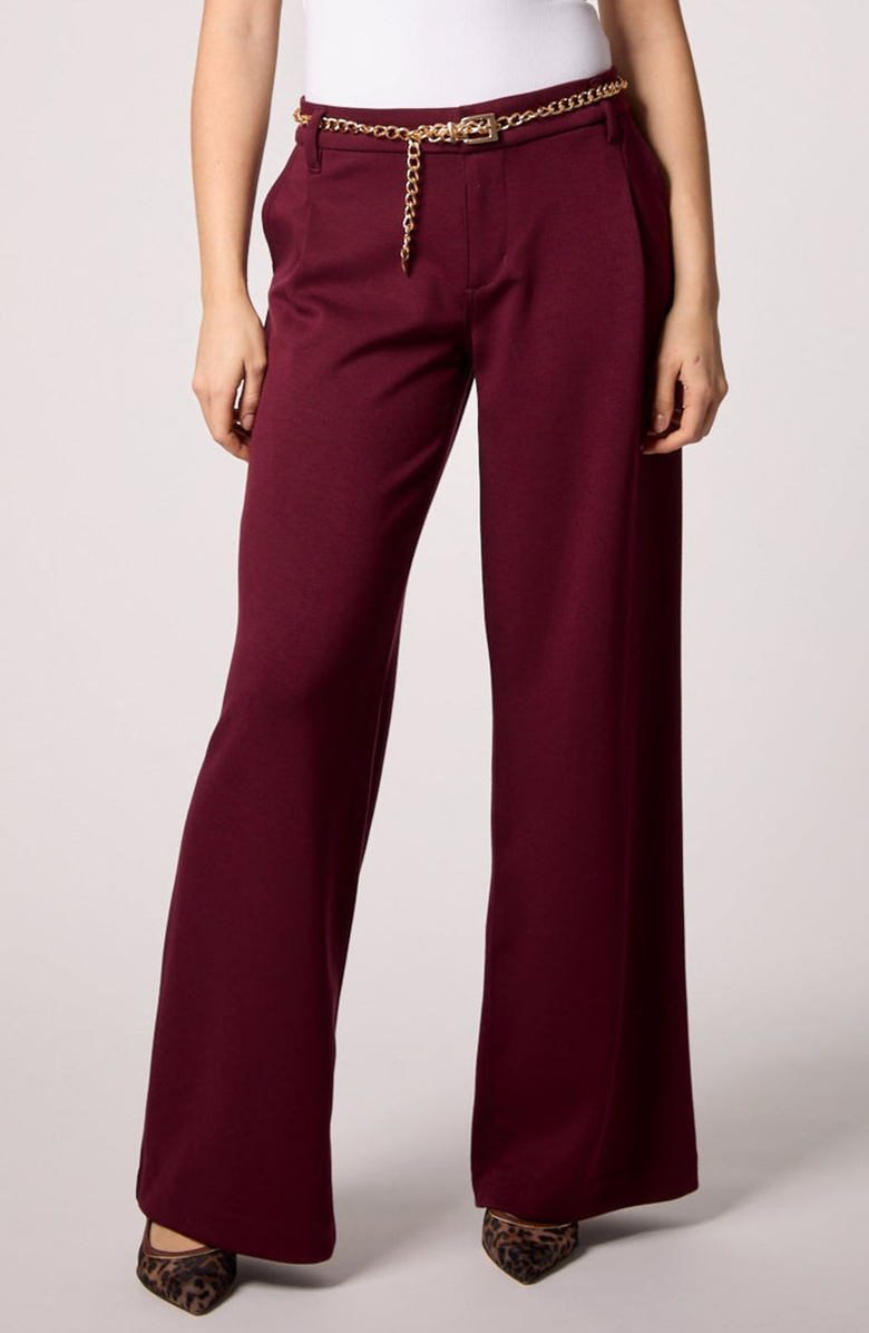BLUE REVIVAL Taylor Wide Leg Trouser, Main, color, Vampy