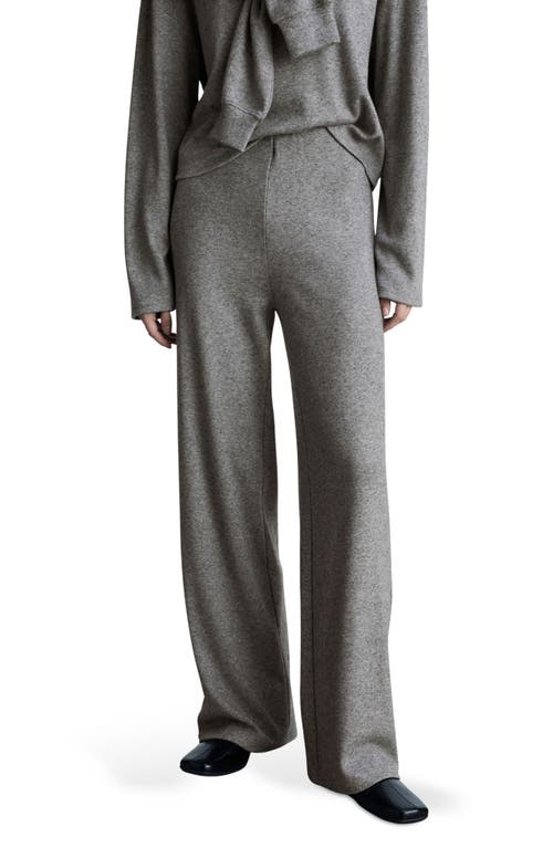 Shop Mango Wide Leg Knit Pants In Grey