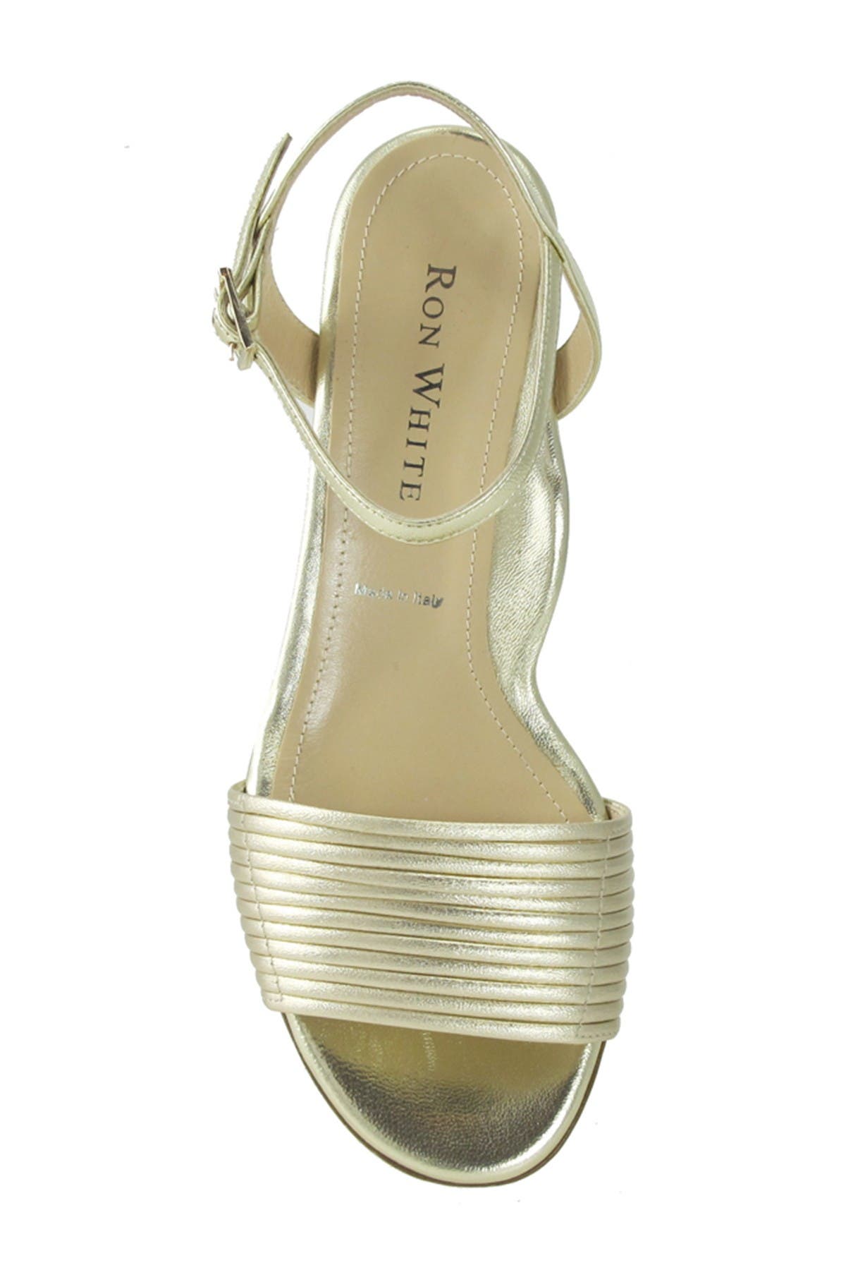 Evelyn Metallic Leather Sandal, Alternate, color, PLATINO