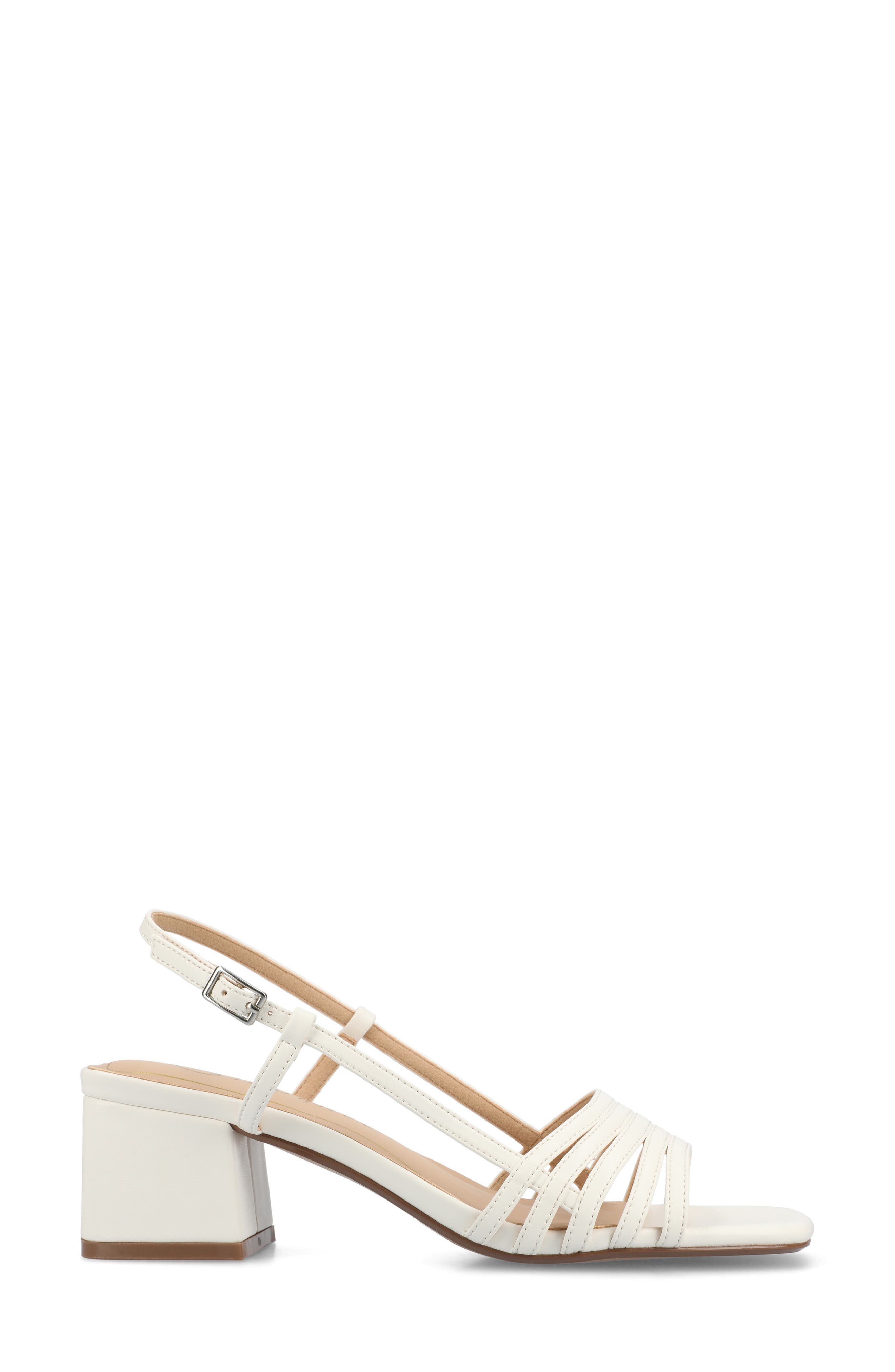 Shayana Block Heel Slingback Sandal, Alternate, color, WHITE