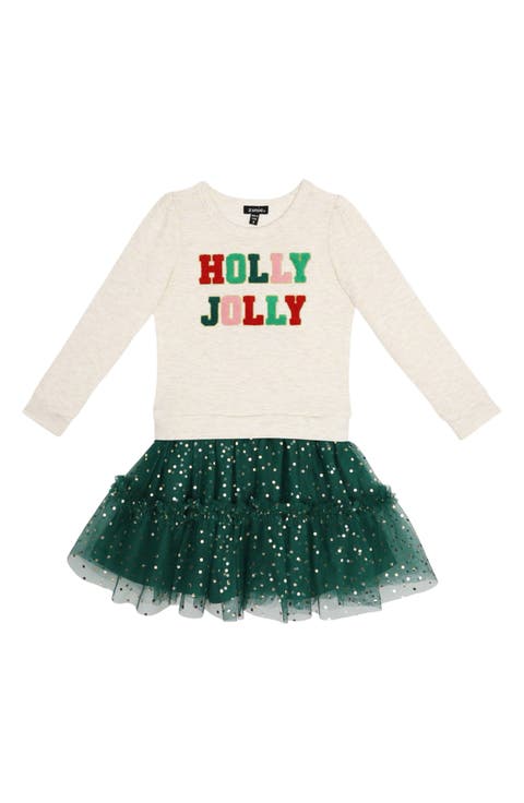 Kids' Holly Jolly Twofer Dress (Little Kid)