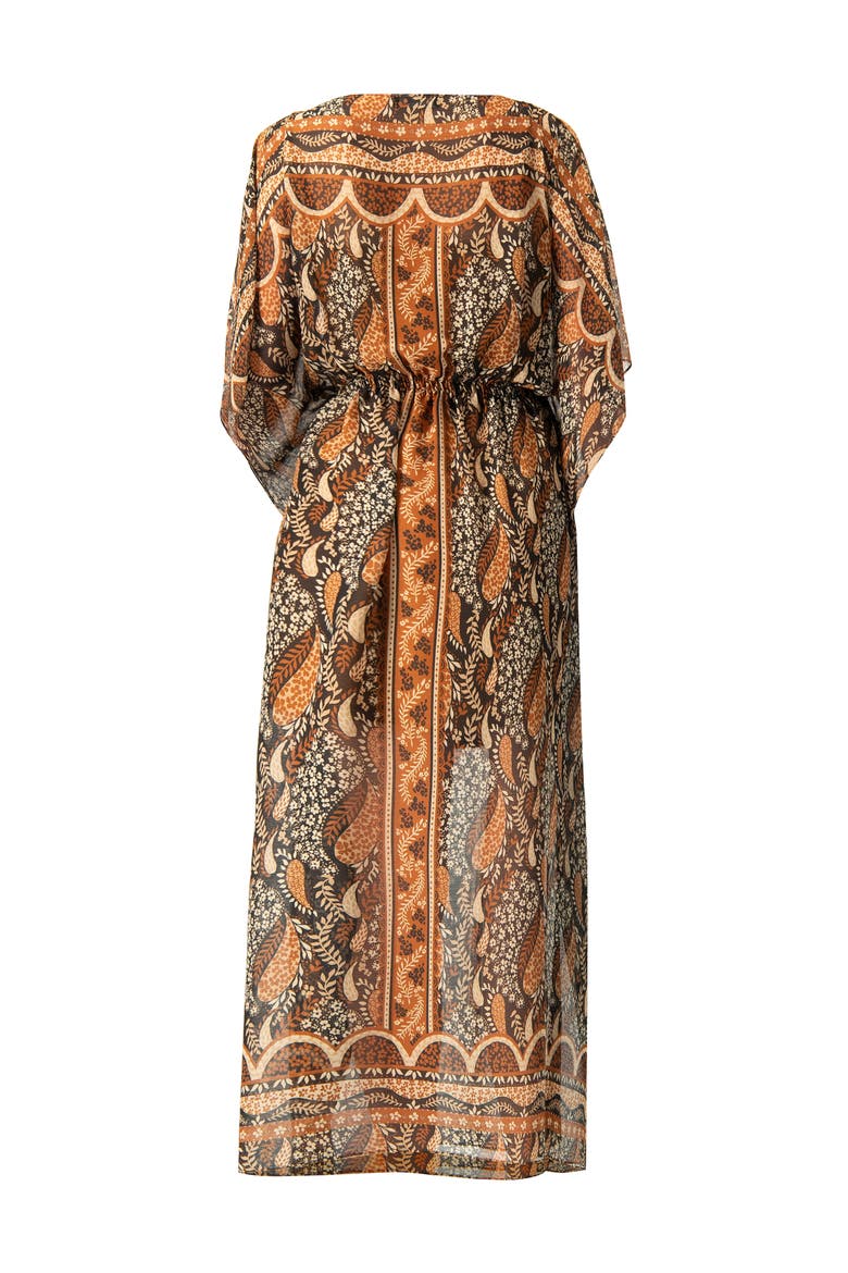 Long Batwing Sleeve Dress, Alternate, color, Brown