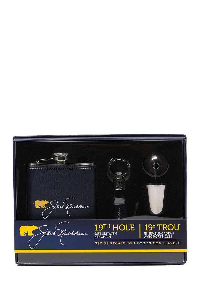PGA TOUR Flask & Keychain Gift Set, Main, color,