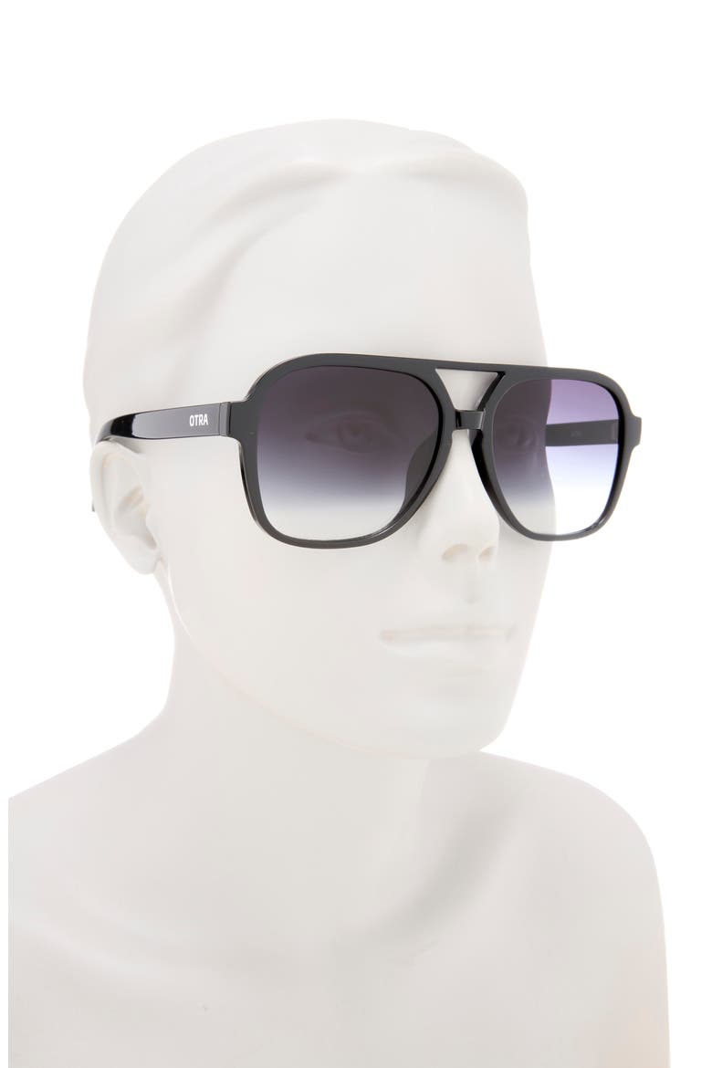 Kori Aviator Sunglasses, Alternate, color, BLACK/ SMOKE