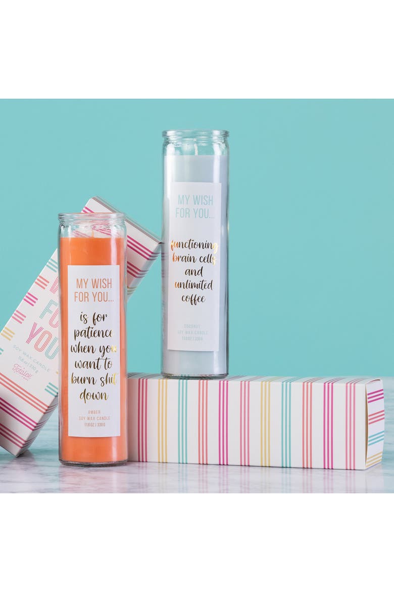 Patience My Wish Candle Wax Orange 11.6 oz, Alternate, color, Orange