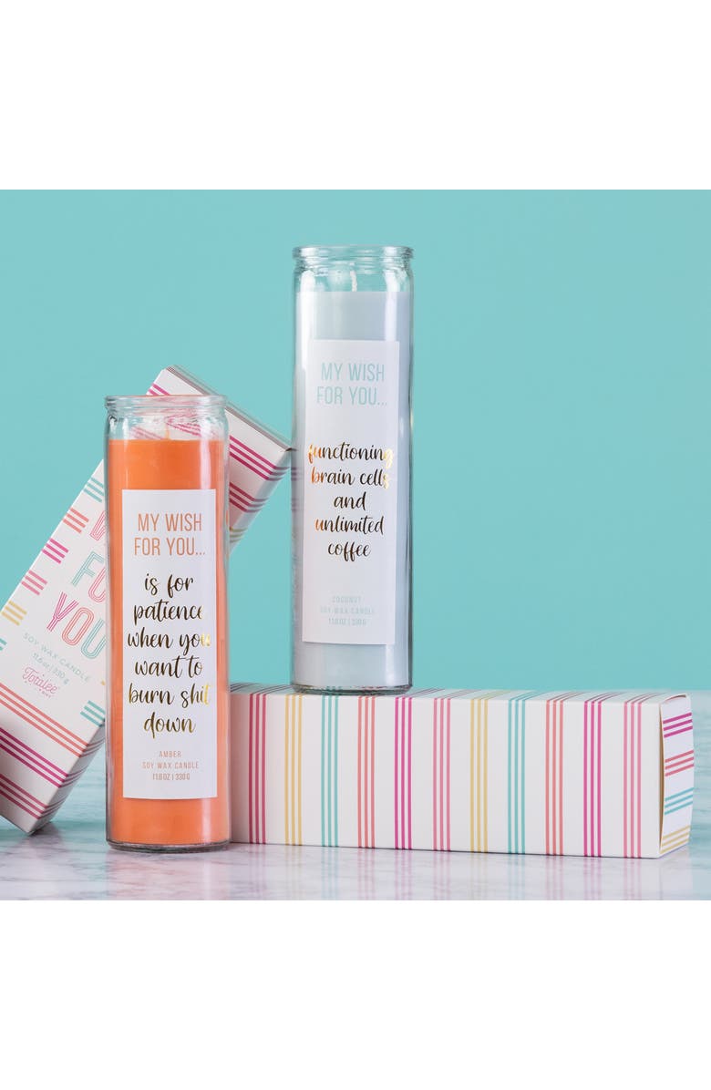 Totalee Gift Functioning Brain Cells My Wish Candle Wax Blue 11.6 oz, Alternate, color, Blue