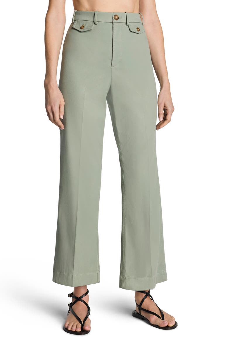 SPANX<sup>®</sup> Easy Flare Crop Cotton Blend Pants, Alternate, color, Sage Brush