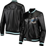 THE WILD COLLECTIVE Women's The Wild Collective Black Minnesota United FC Full-Snap Bomber Jacket