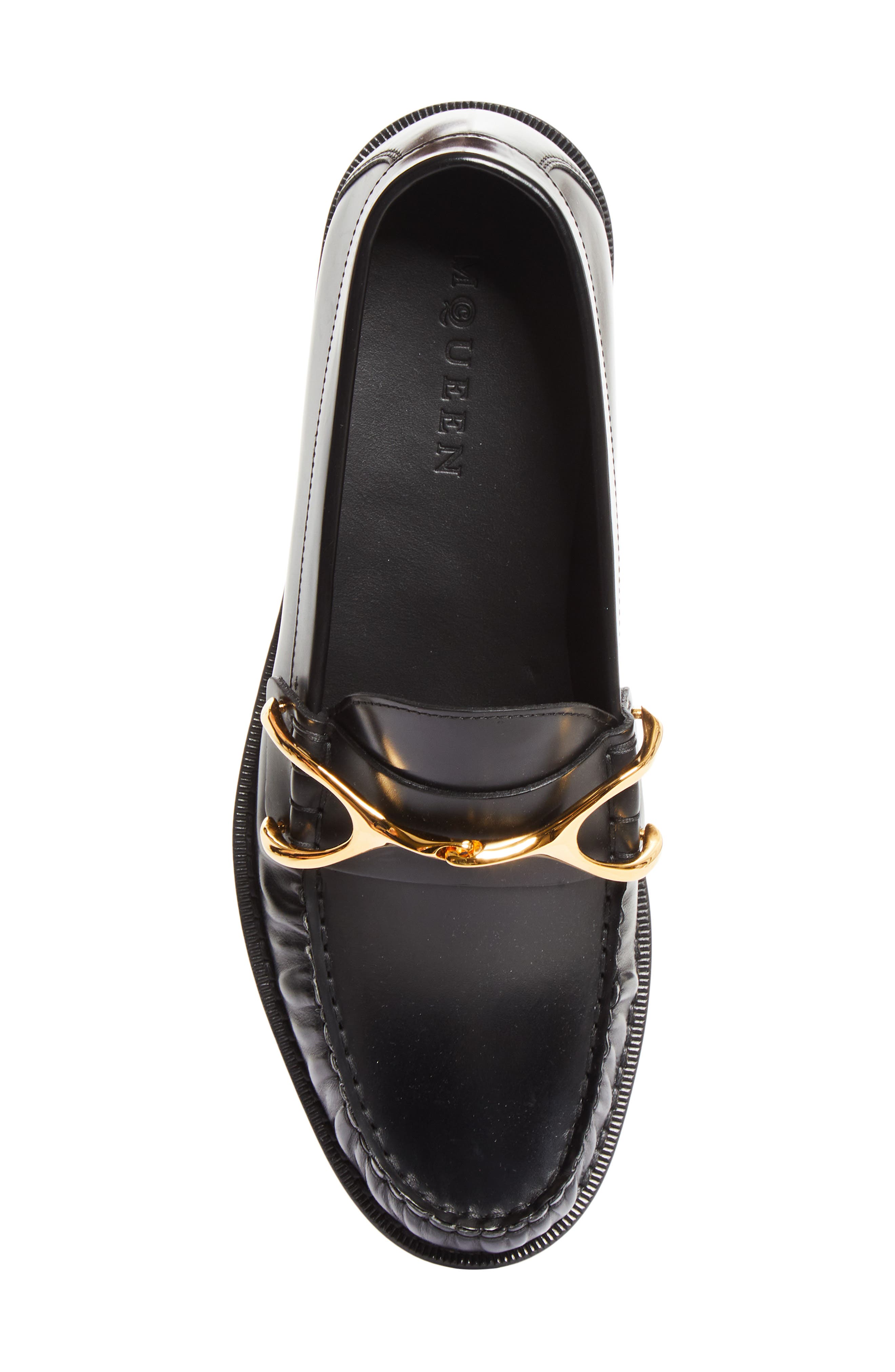 McQueen Wishbone Loafer, Alternate, color, Black