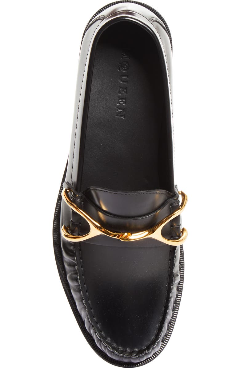 McQueen Wishbone Loafer, Alternate, color, Black