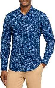 CONSTRUCT Falling Leaves Woven Long Sleeve Basic