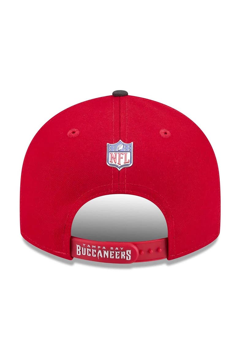 Men's New Era  Red/Pewter Tampa Bay Buccaneers 2026 NFL Draft On Stage Pre-Curved 9FIFTY Snapback Hat, Alternate, color, Red