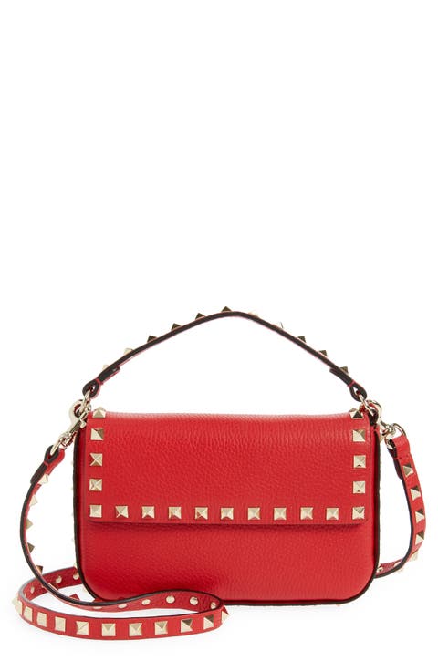 Rockstud Leather Crossbody Pouch