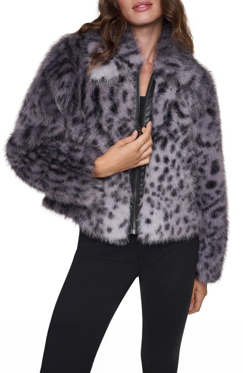 Faux Animal Fur Trucker Jacket