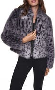 DKNY Faux Animal Fur Trucker Jacket