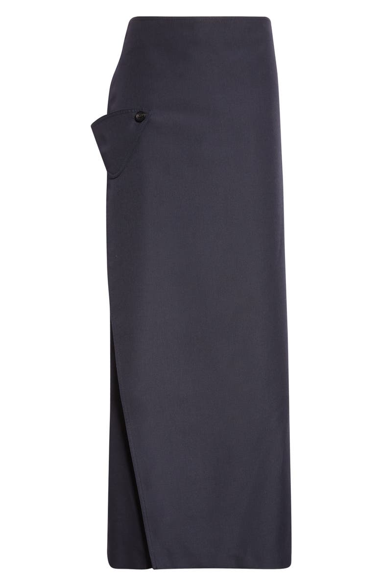 Jean Paul Gaultier Trench Detail Skirted Pants, Alternate, color, Navy