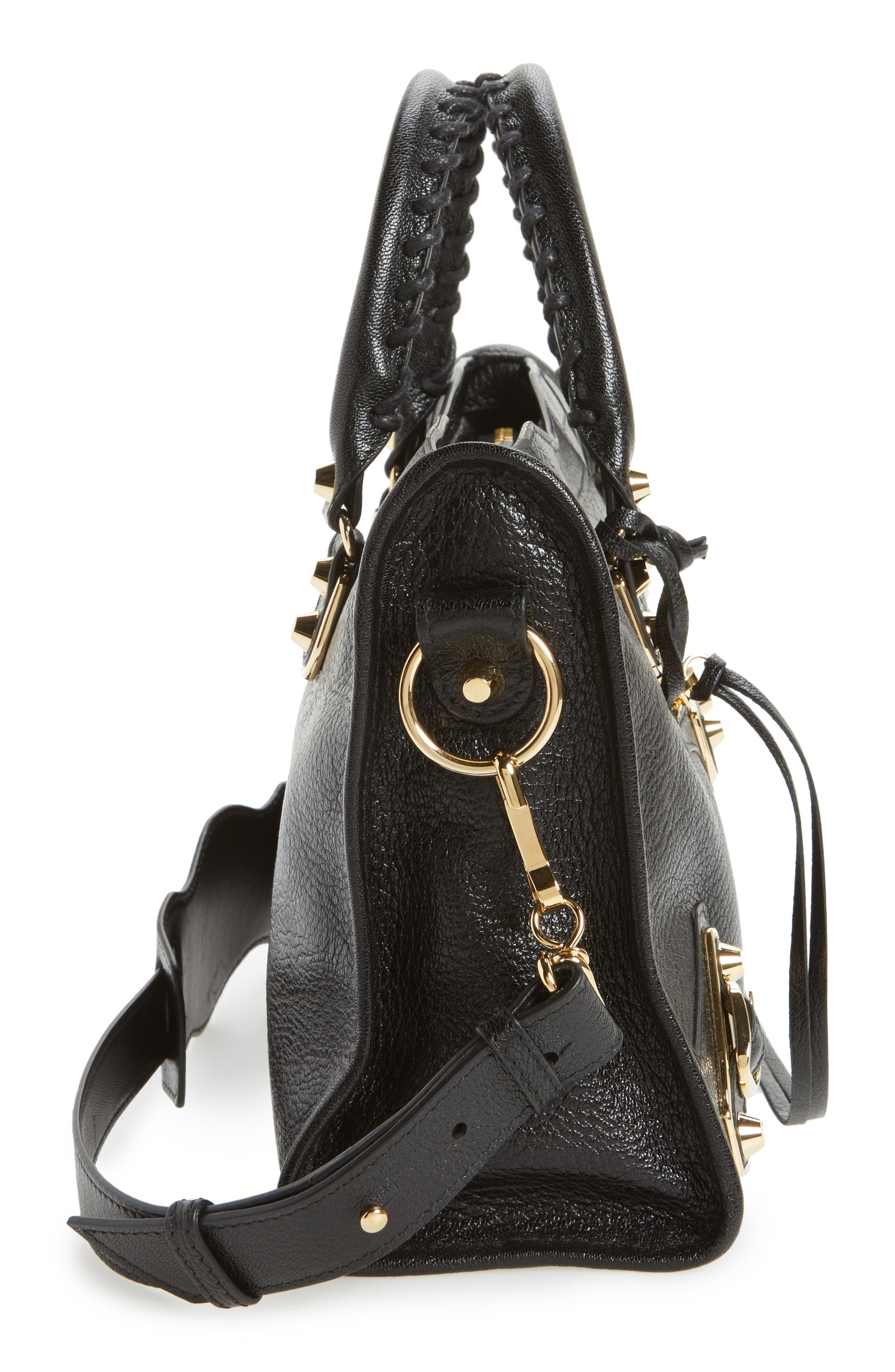 Balenciaga Small Classic Metallic Edge City Leather Tote, Alternate, color, 