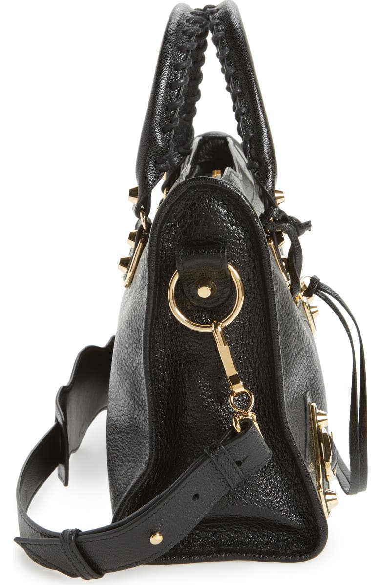 Balenciaga Small Classic Metallic Edge City Leather Tote, Alternate, color,