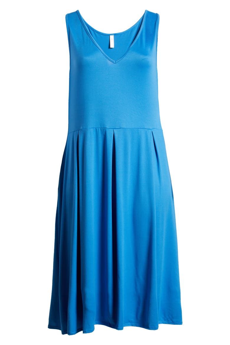 Sleeveless Jersey Dress, Alternate, color, TURQUOISE
