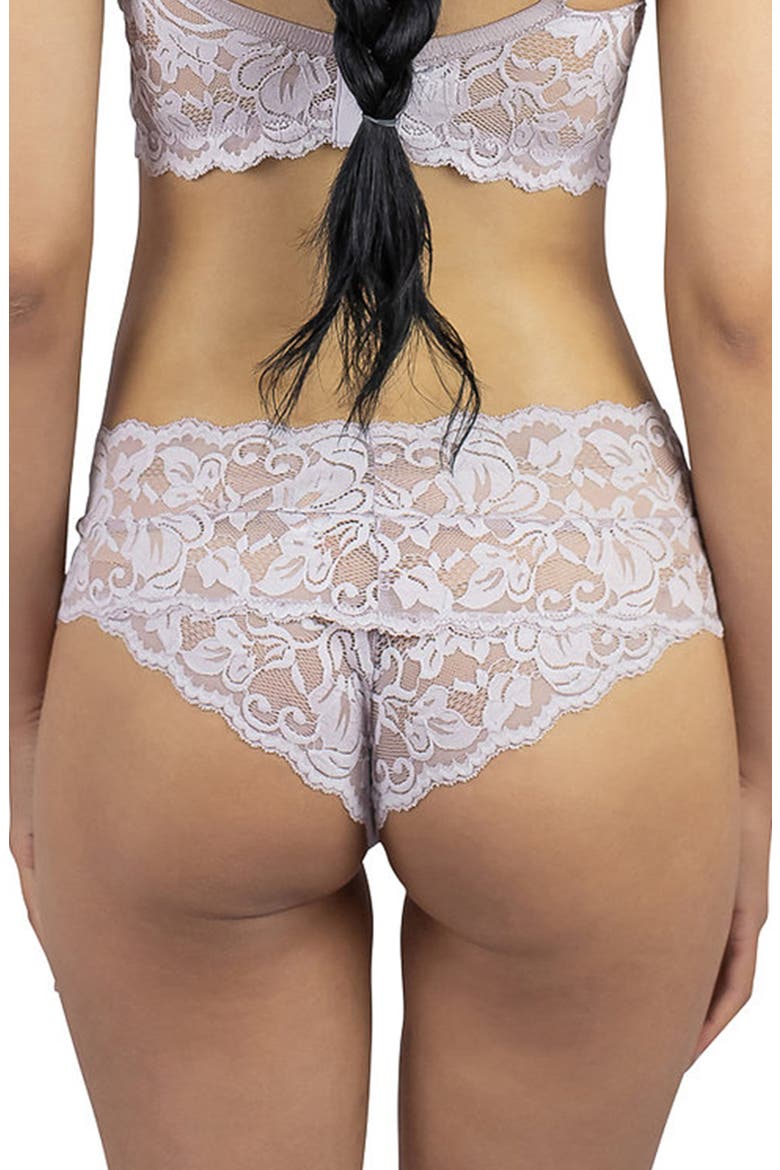 Vela High Waist Brazilian Panties, Alternate, color, MAUVE