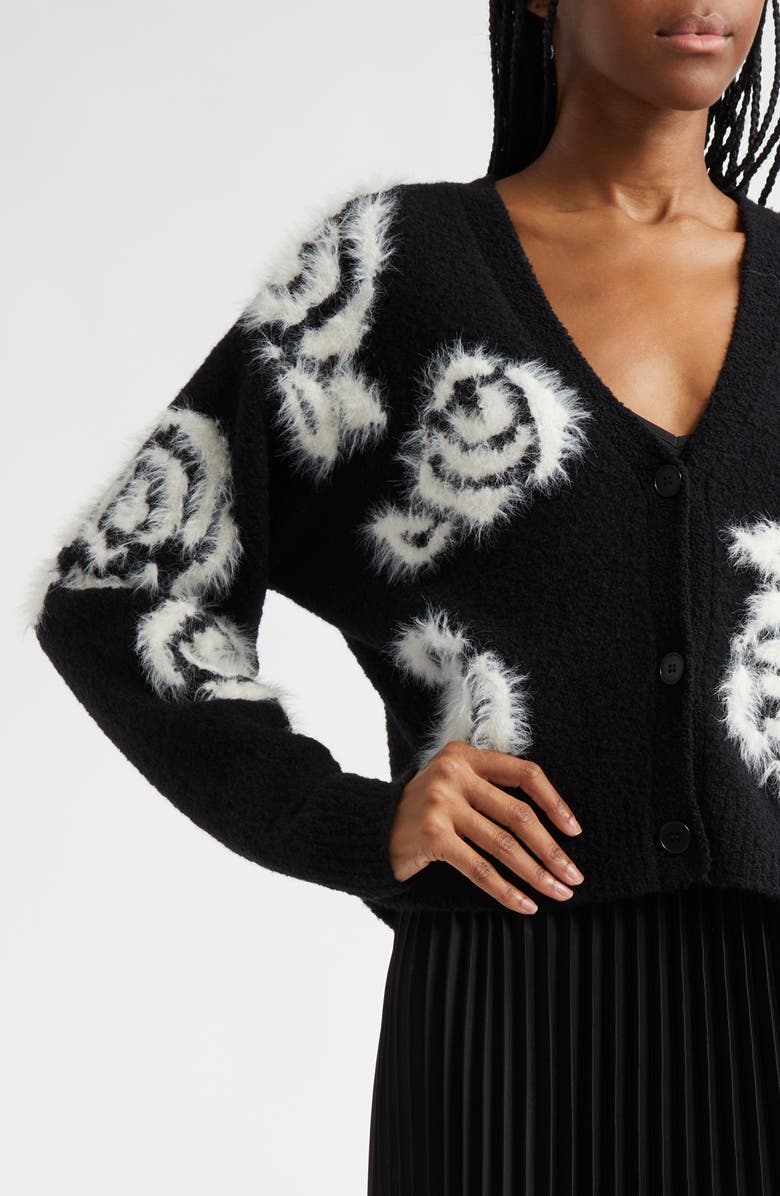 Cinq à Sept Aerin Abstract Floral Long Sleeve Sweater Dress, Alternate, color,