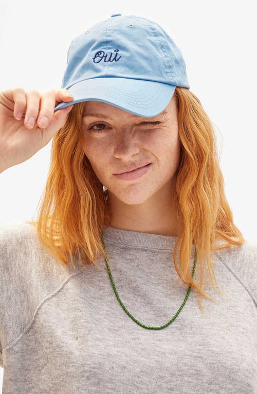 Clare V . Oui Embroidered Cotton Twill Baseball Cap