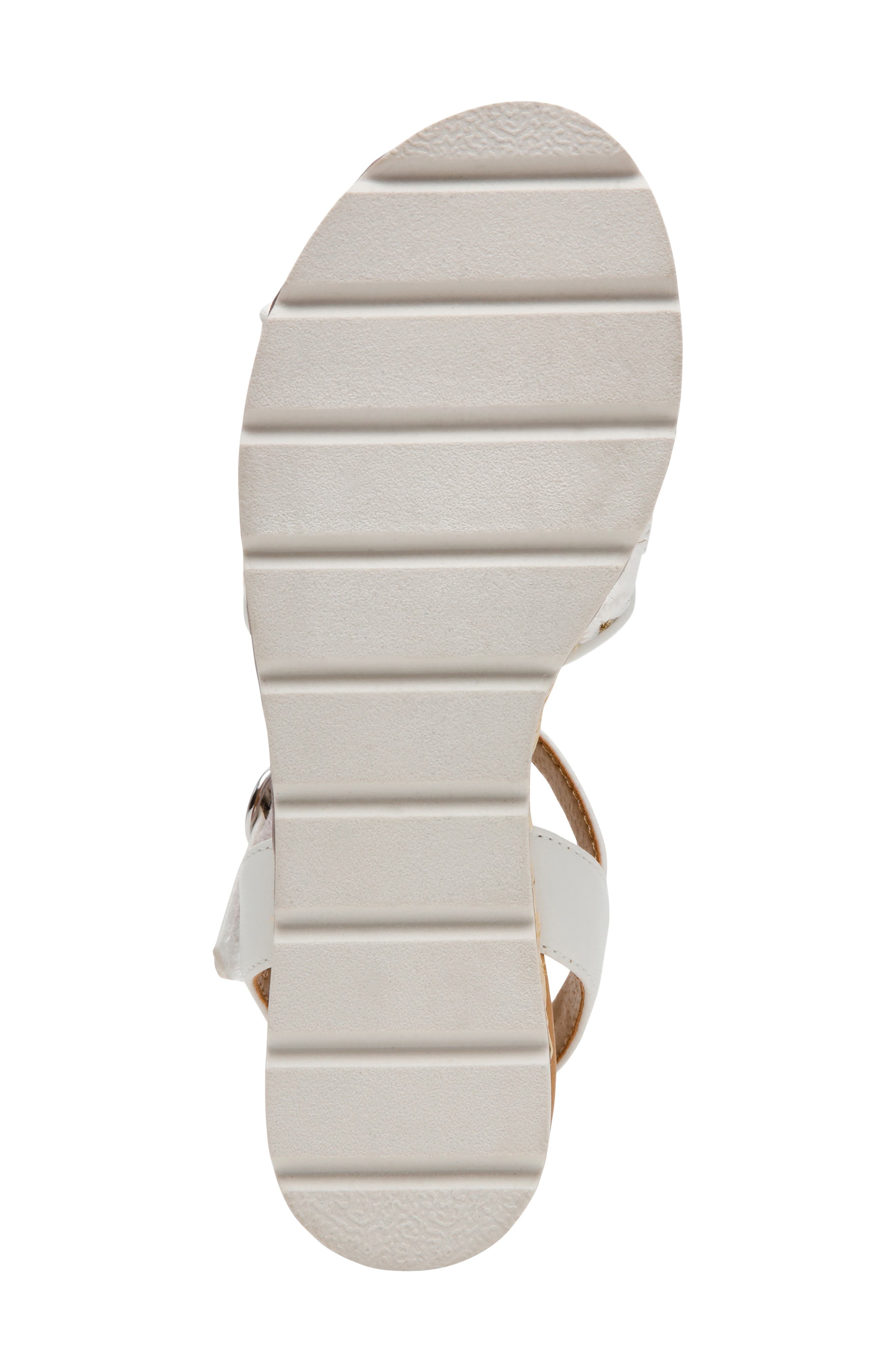 Dolce Vita Kids' Velomy Espadrille Ankle Strap Platform Wedge Sandal, Alternate, color, White