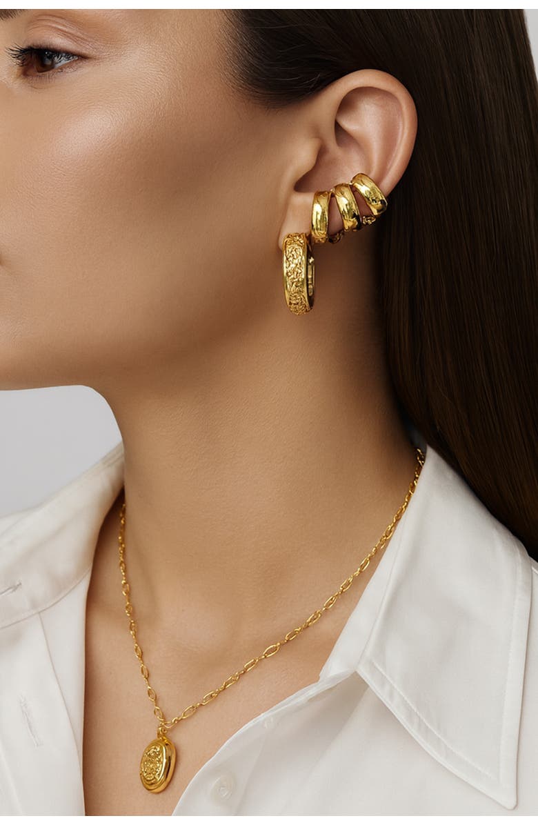 Daniela Millan Jewelry Hope Hoops Earrings, Alternate, color, Gold