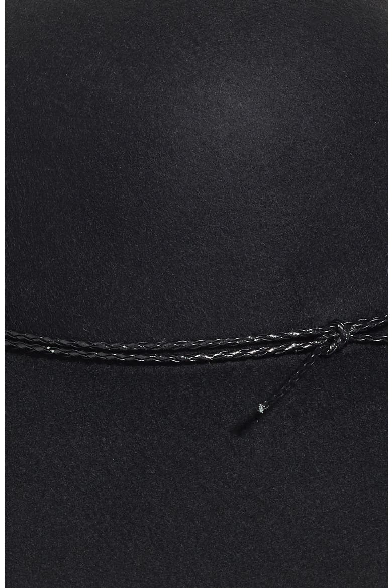Wool Floppy Hat, Alternate, color, BLACK