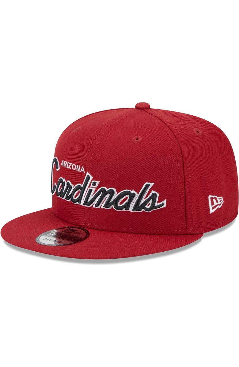 New Era Men's New Era Cardinal Arizona Cardinals Main Script 9FIFTY Snapback Hat, Alternate, color, Cardinal