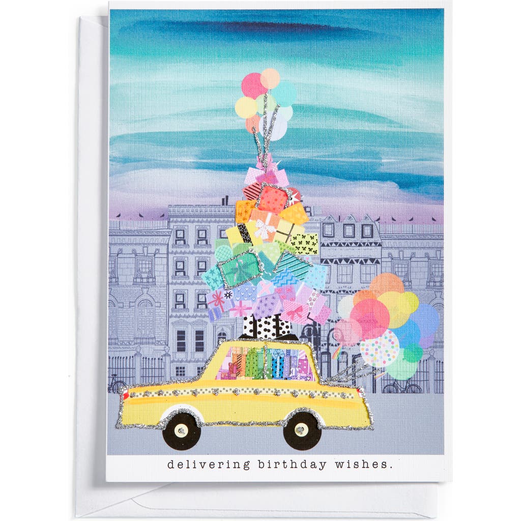 VERRIER HANDCRAFTED Delivering Birthday Wishes Greeting Card in Yellow Multi  product