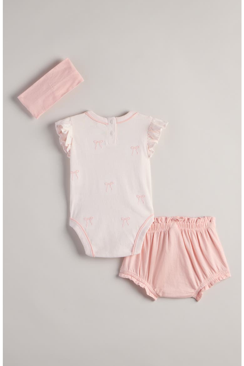 Bodysuit, Bloomers & Headband Set, Alternate, color, PINK HEAVEN BOW-PINK