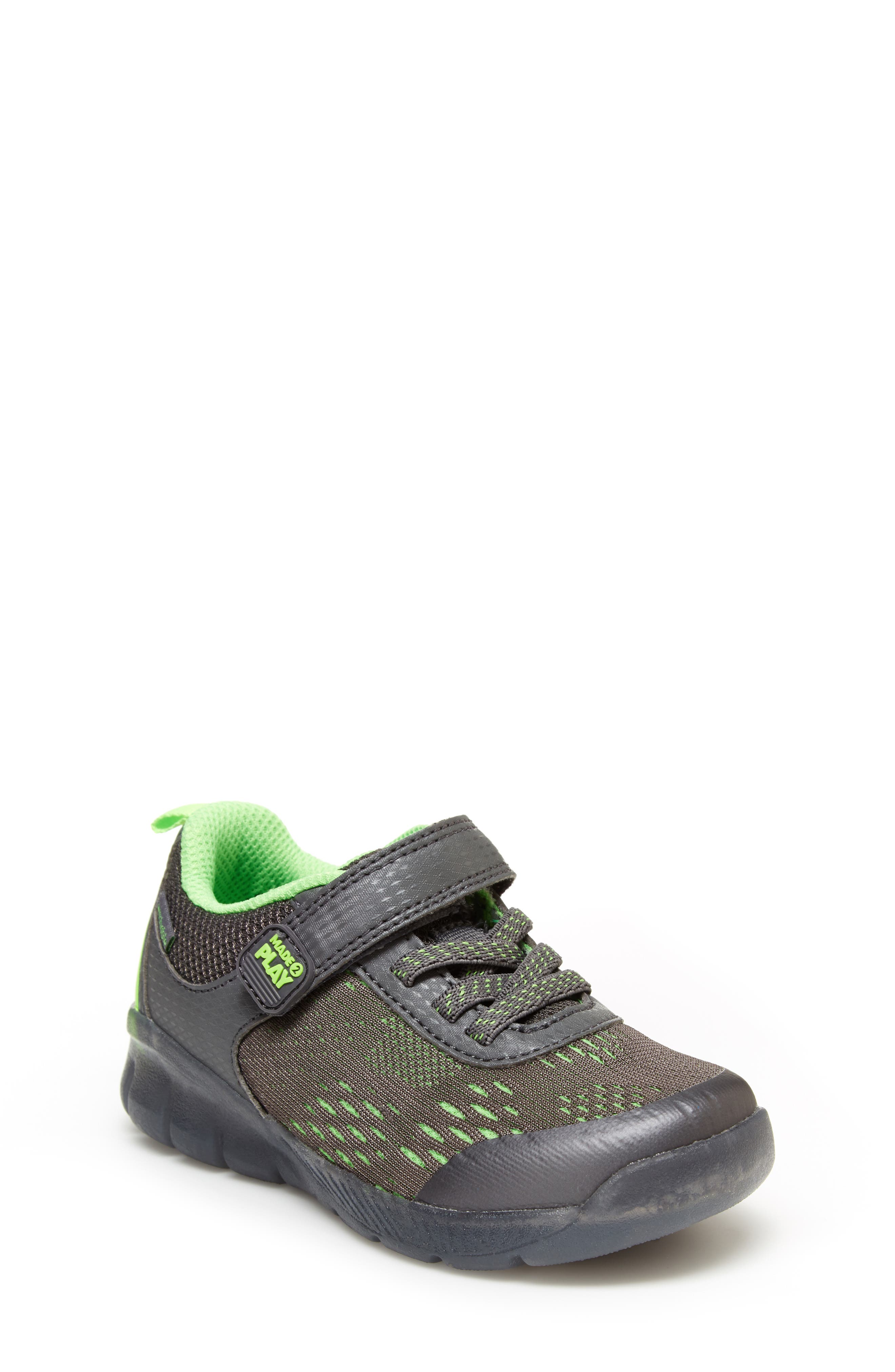 M2P Lighted Neo Sneaker, Main, color, GREY/ LIME