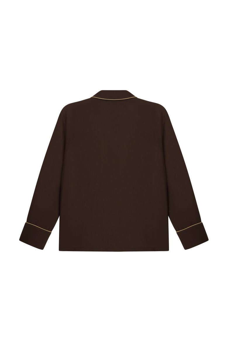 Noelle Pyjama Set, Alternate, color, Brown