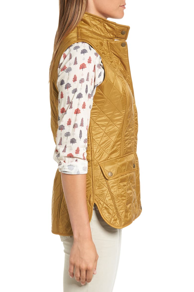 Wray Water Resistant Quilted Gilet, Alternate, color, HARVEST GOLD