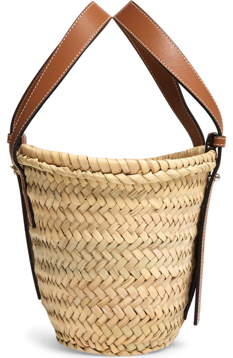 Loewe Small Logo Straw Tote, Alternate, color,