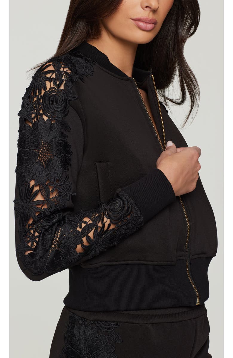 Generation Love Melanie Lace Combo Bomber, Alternate, color, Black
