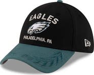 New Era Men's New Era Black/Midnight Green Philadelphia Eagles 2025 NFL Draft 39THIRTY Flex Hat