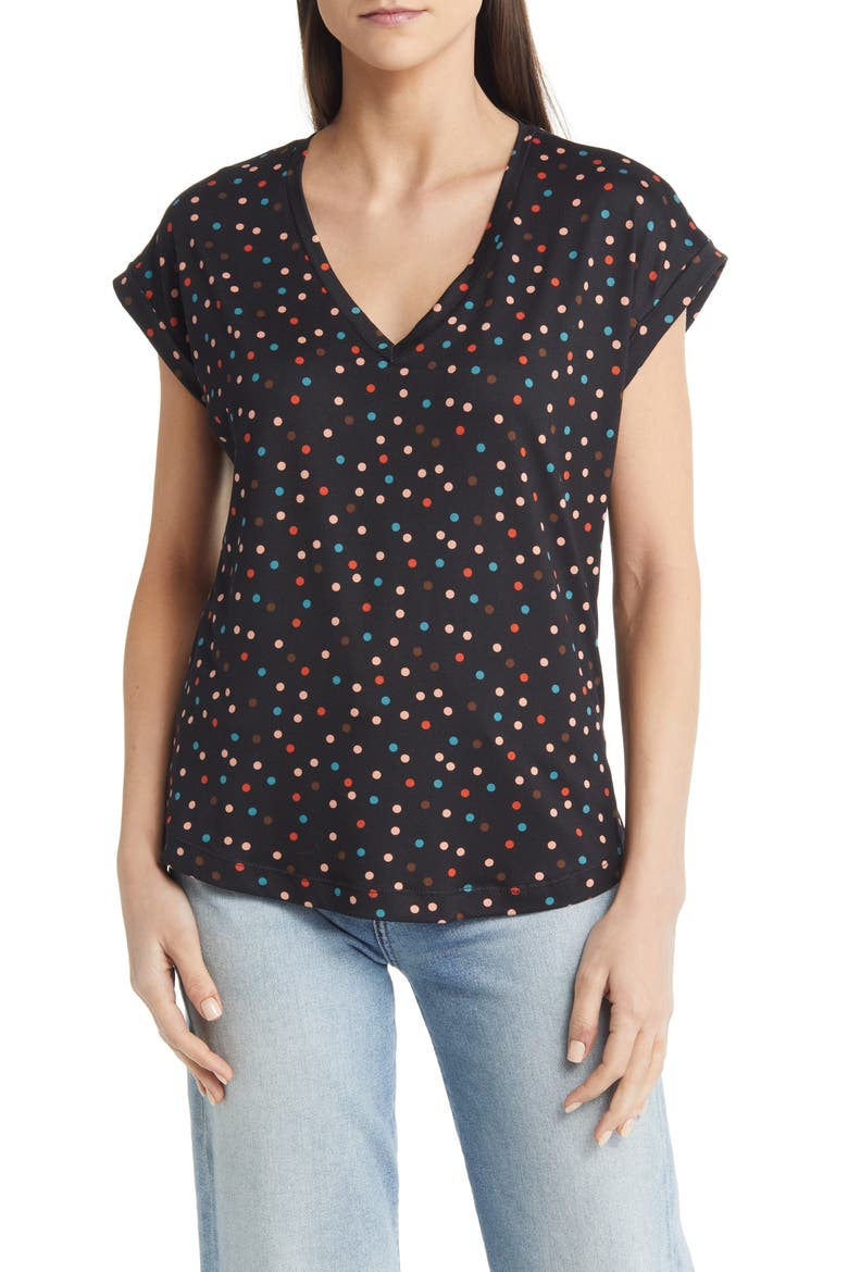 Print Butter Top, Main, color, BLACK/ MULTI