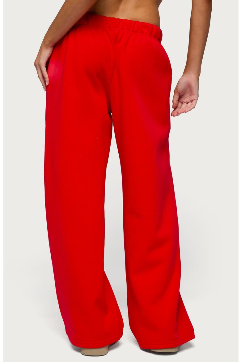 Basic Girl Wide Leg Sweatpants, Alternate, color, RED
