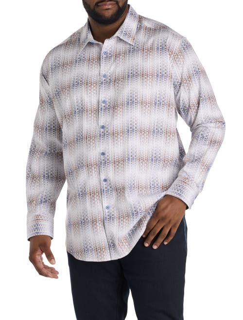 Robert Graham Big & Tall Forsyth Sport Shirt In Purple