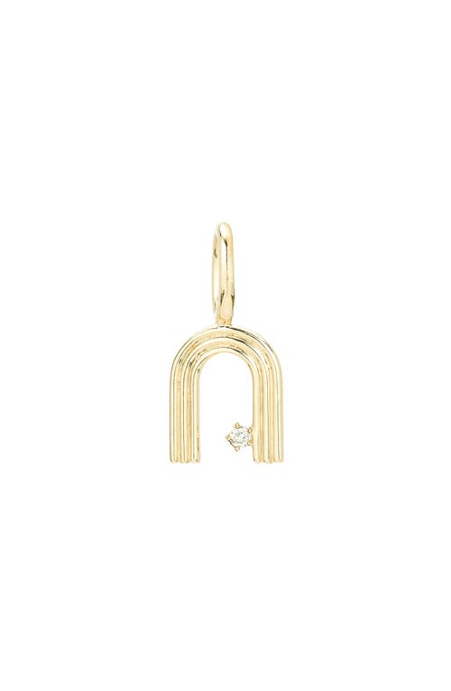 ADINA REYTER ADINA REYTER GROOVY DIAMOND MINI INITIAL CHARM 